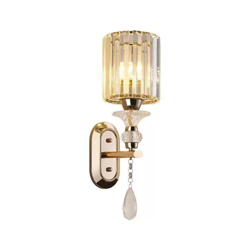 Lukkolight Wall Sconce Crystal Gold E27 For Bathroom Bedroom
