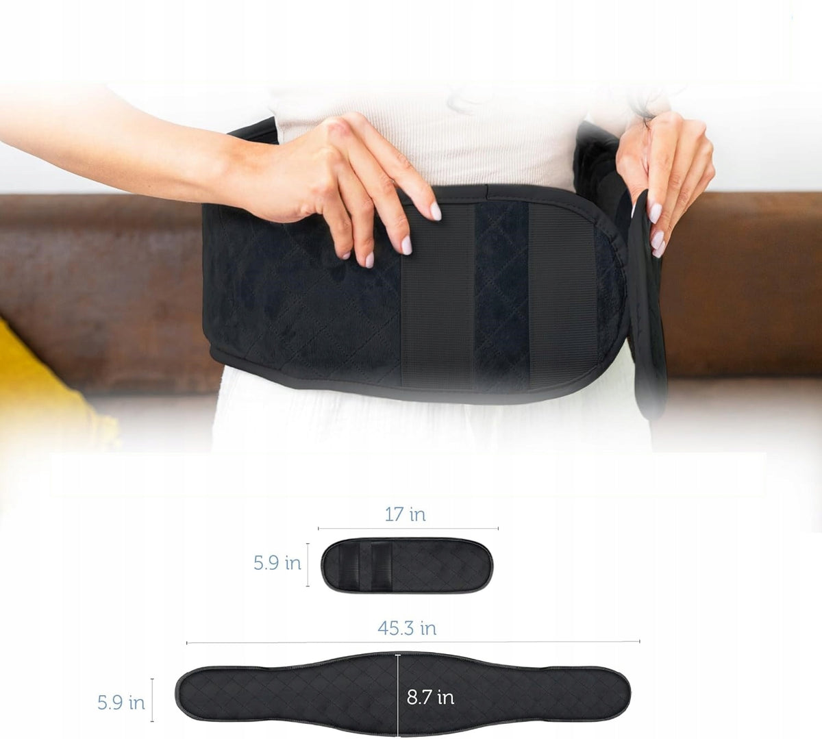 Lumbar Heating Belt with Vibration Massage Back Pillow Back Pain Brand no brand