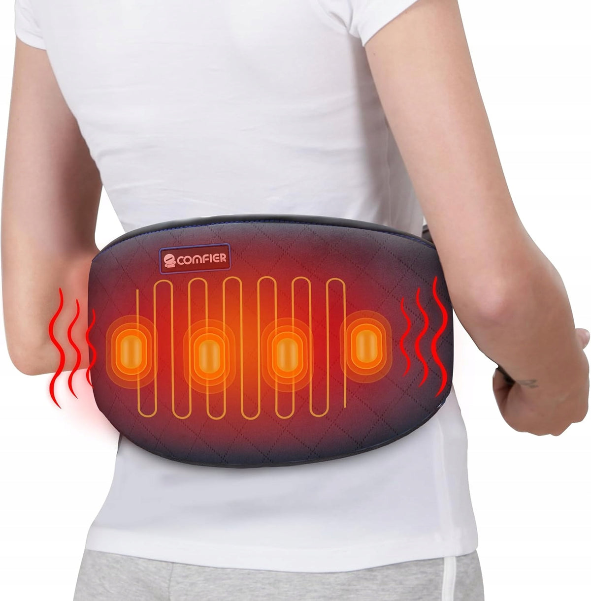Lumbar Heating Belt with Vibration Massage Back Pillow Back Pain Medical device no