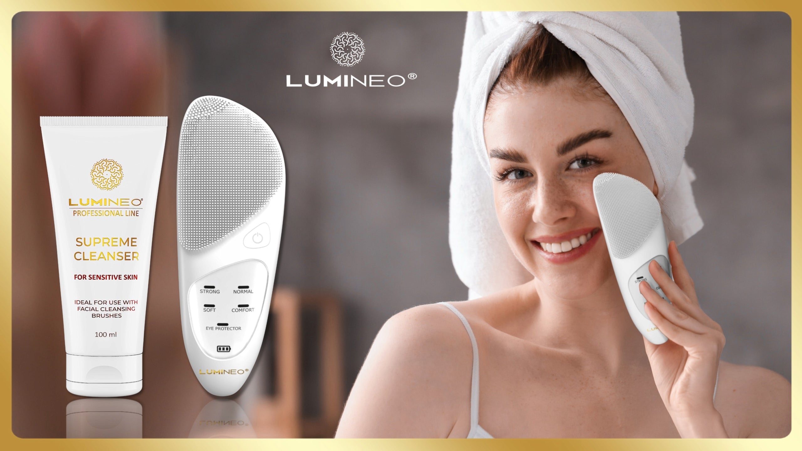 Lumineo SONIC pearl face brush + gel for sensitive skin EAN (GTIN) 5904726872758