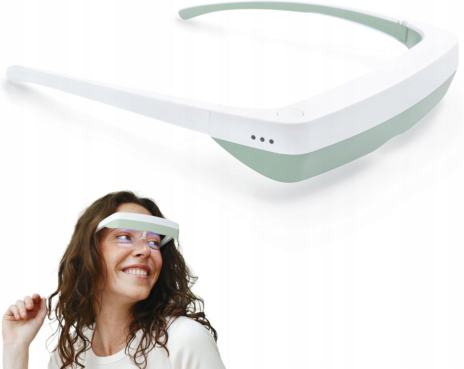 Luminette 3 Light Therapy Glasses with Blue Light Green