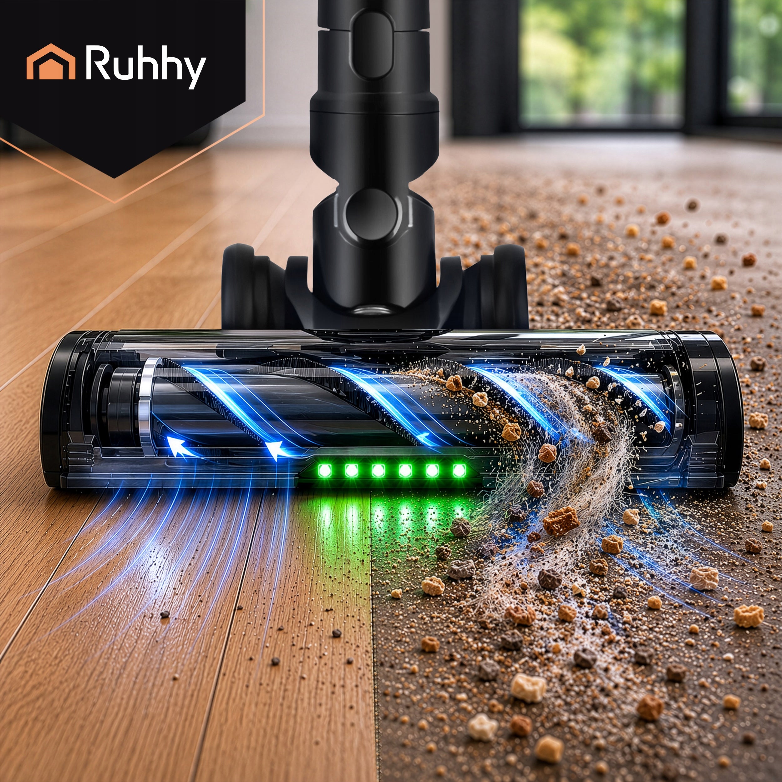 LunPro LED 35 kPa + HEPA Vertical Wireless Handheld Bagless Vacuum Cleaner Manufacturer code Odkurzacz pionowy bezprzewodowy LunPro 28199