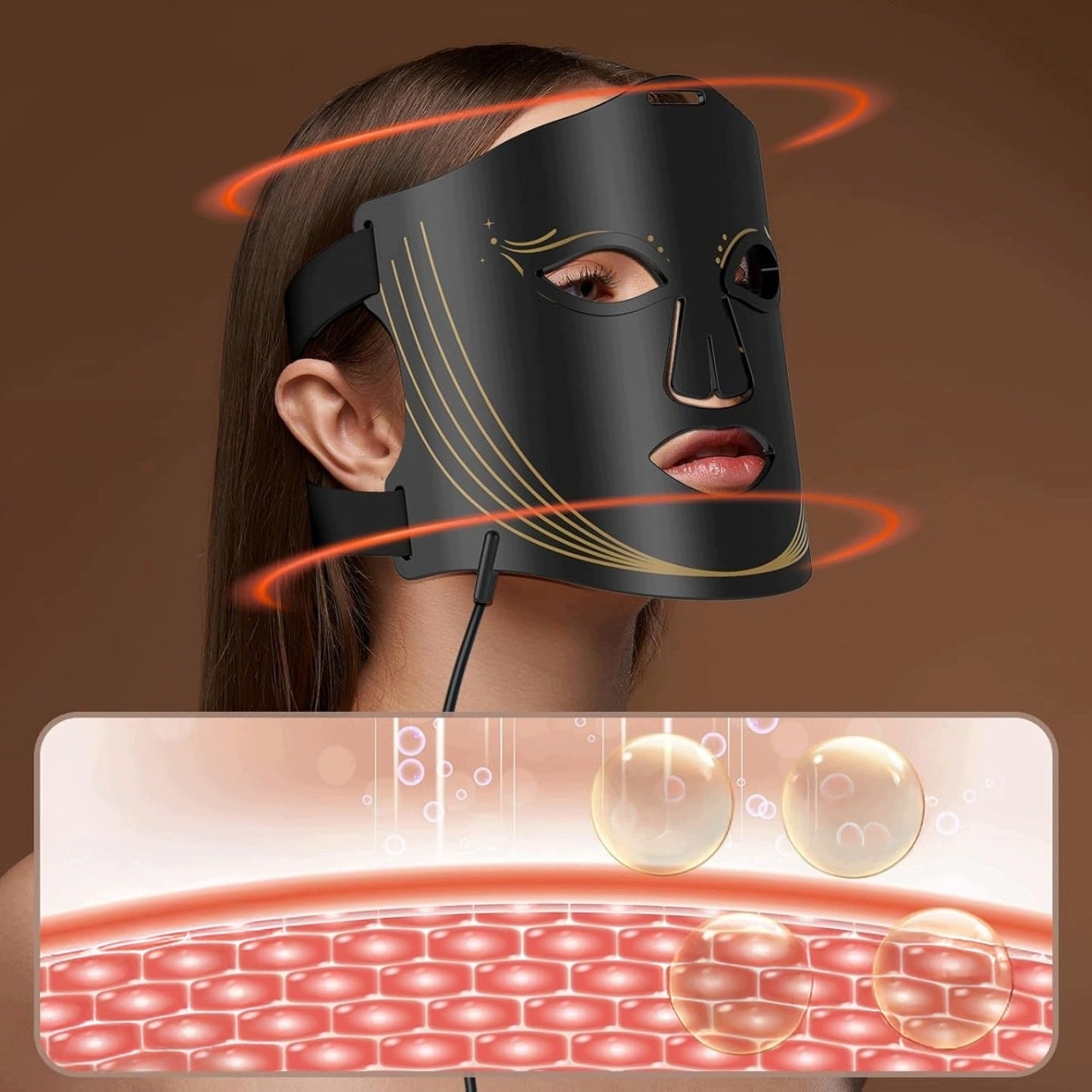 LungSank LED Light Therapy Mask 7 Colors 850nm With Cooling Mask Brand no brand