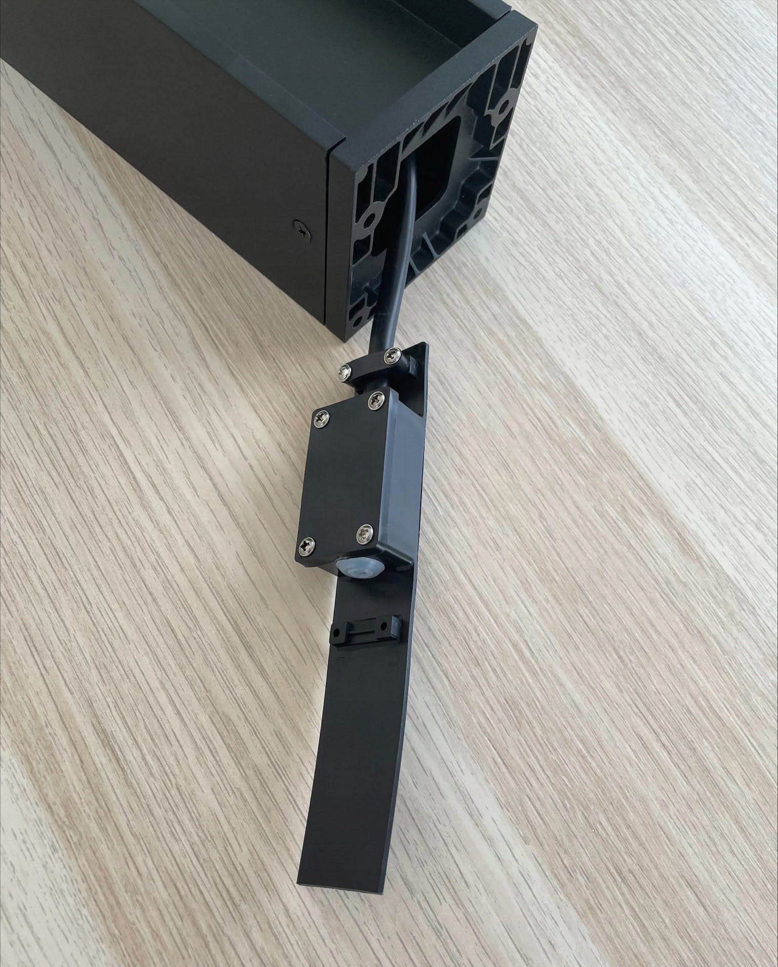 Lutec Electric garden power post black IP54 Mains 31 cm Color black