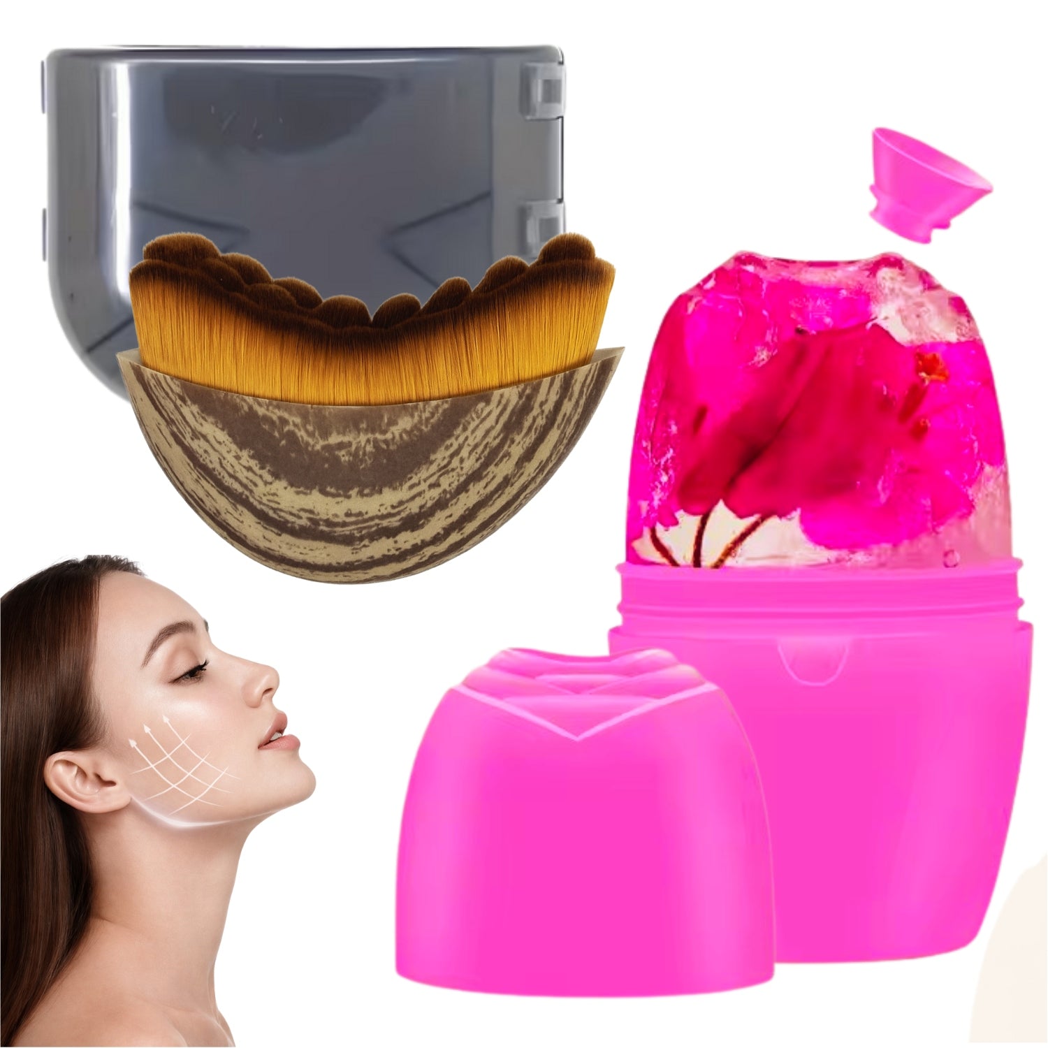 Lymphatic Brush for Lymphatic Drainage Ice Massager for Neck Face