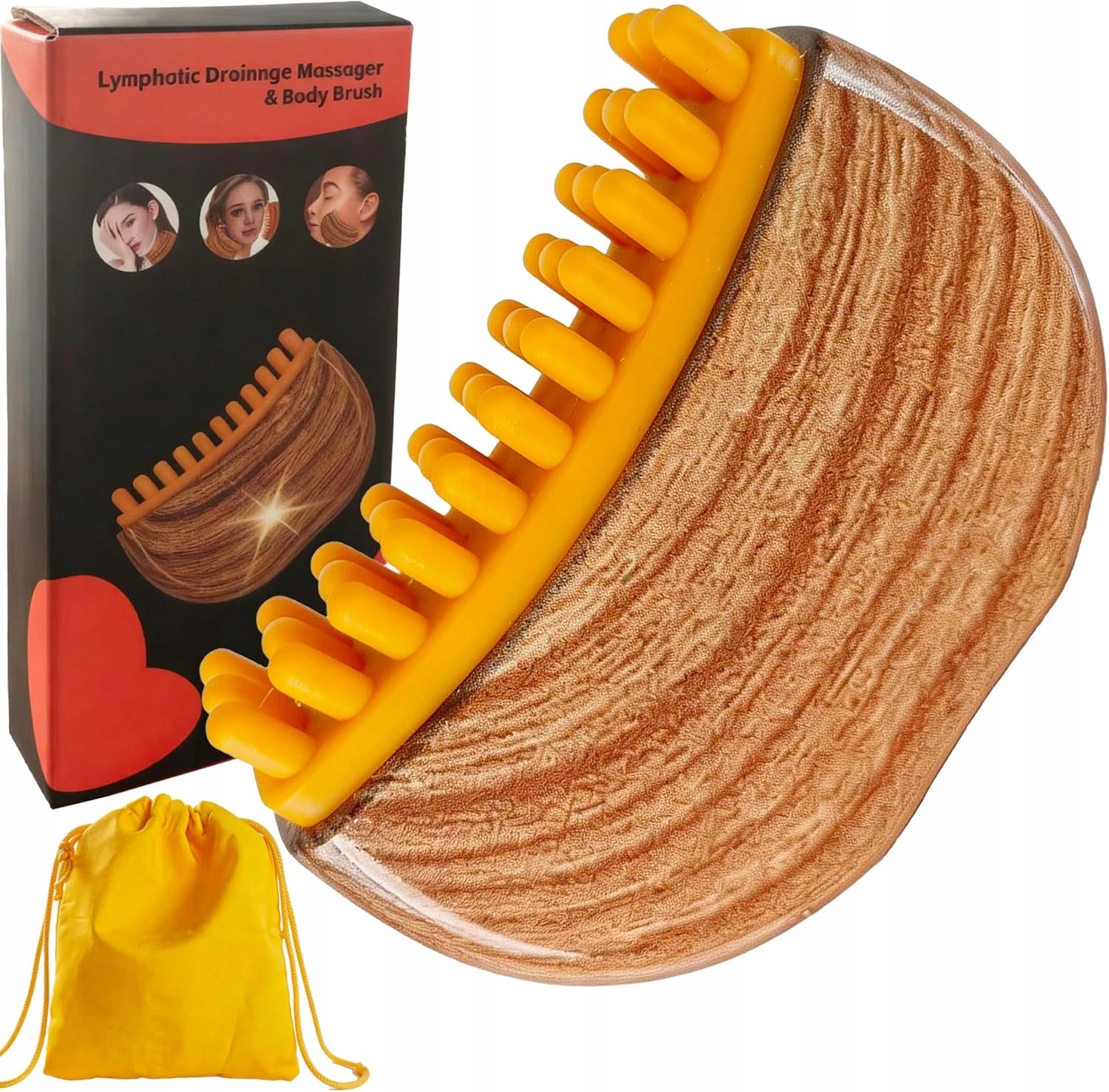 Lymphatic Contour Face Brush Lymphatic Drainage Brush Gua Sha Facial Tools