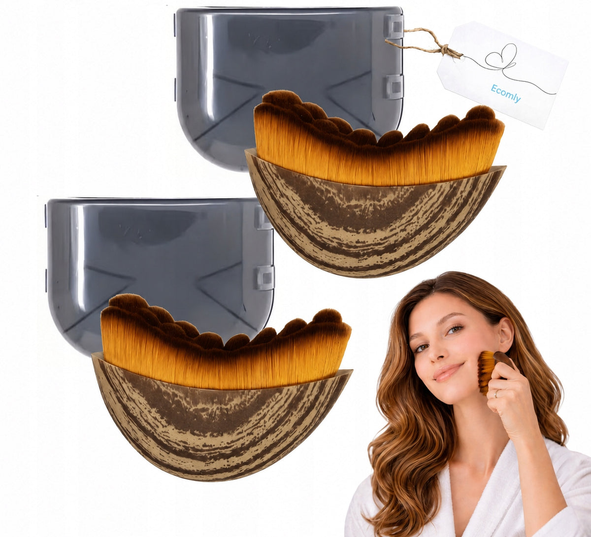 Lymphatic Neck Face Drainage Massager Contour Lymphatic Brush x2