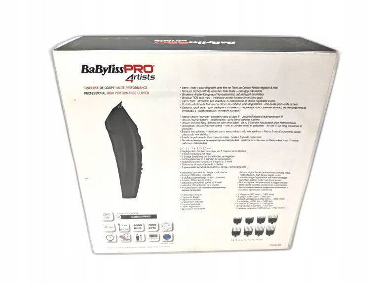 MACHINE BABYLISS PRO FX3 CLIPPER FXX3CBE SET Charging time 240 min