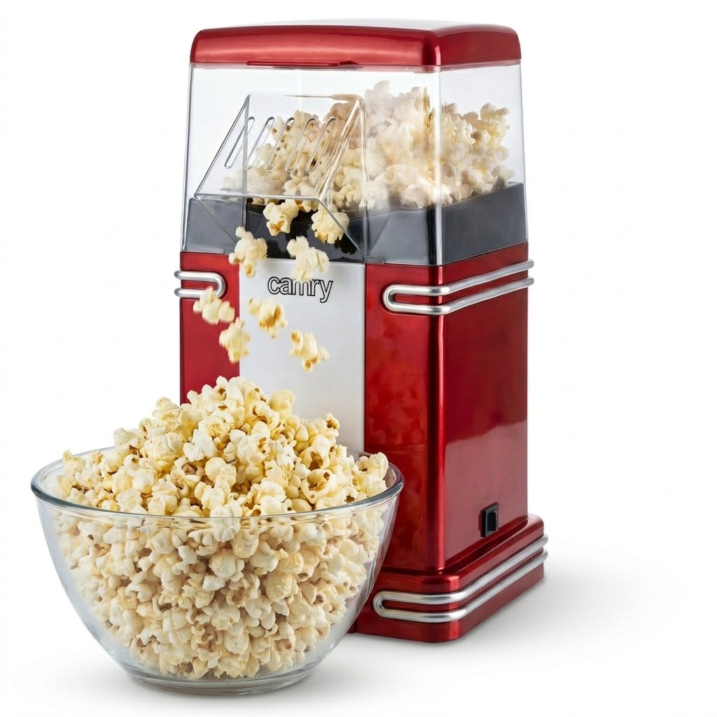 MACHINE DEVICE FOR MAKING POPCORN WITHOUT FAT 1200W RETRO Packaging status original