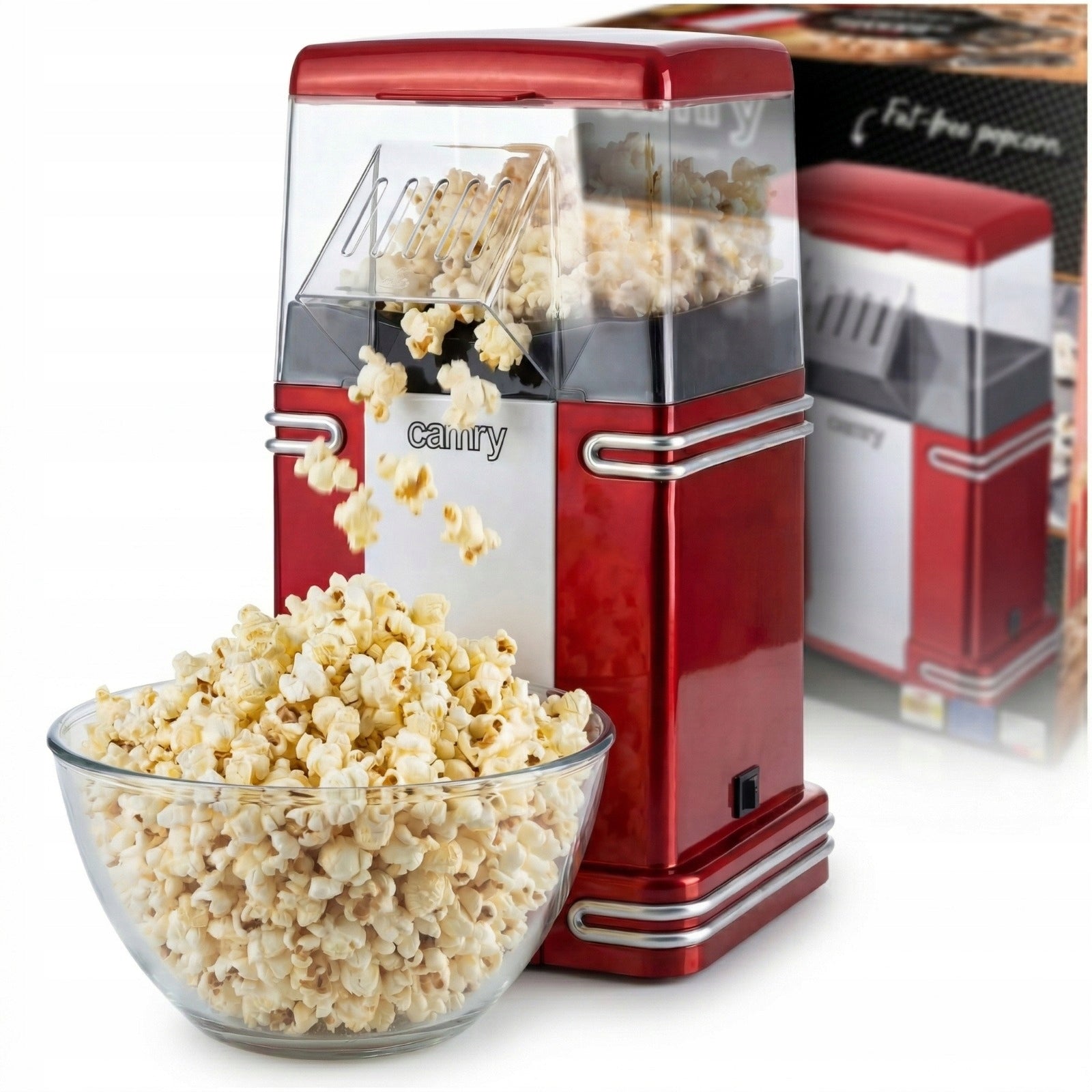 MACHINE DEVICE FOR MAKING POPCORN WITHOUT FAT 1200W RETRO