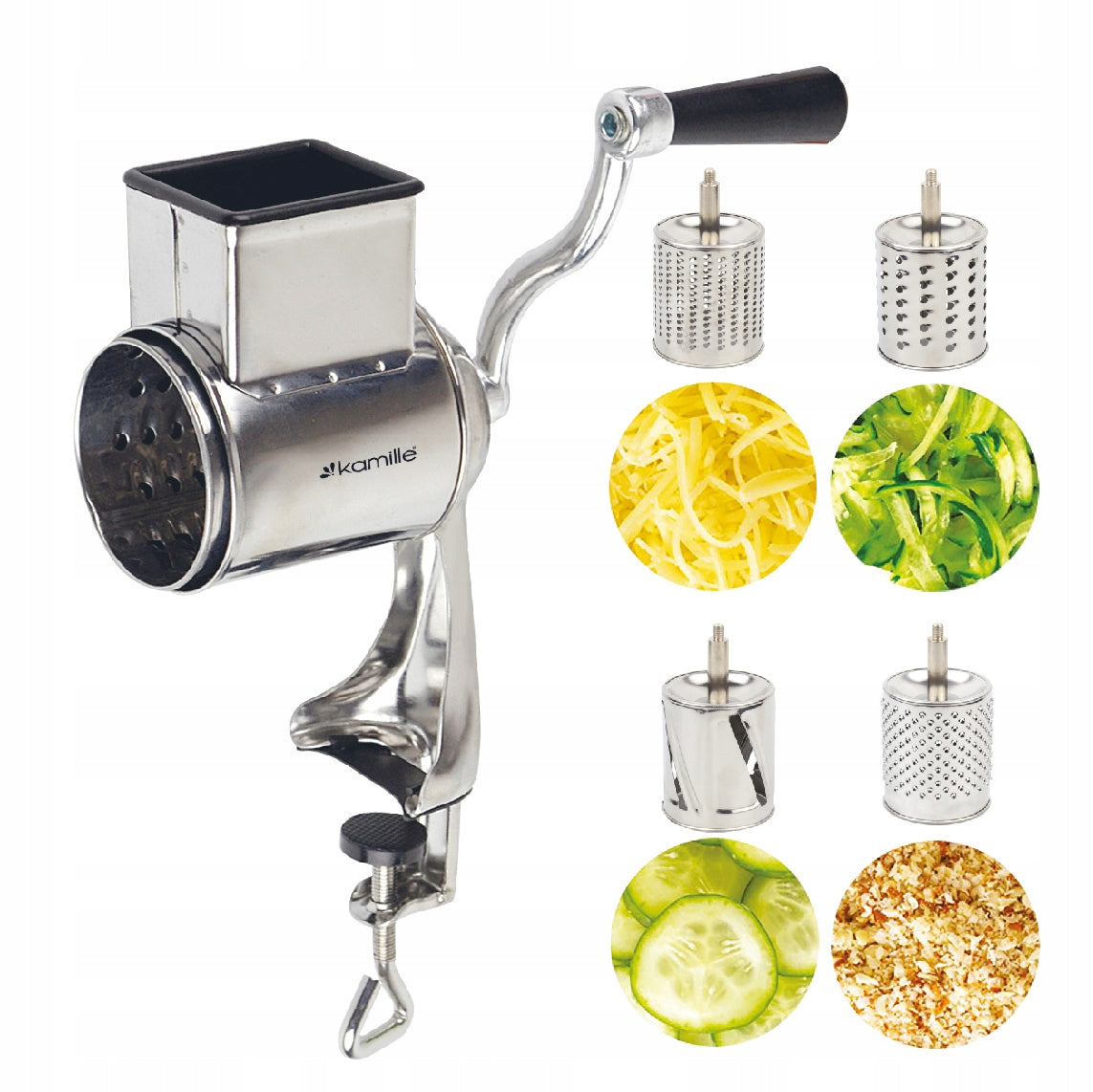 MACHINE FOR GRINDING NUTS OF DRIED FRUIT CHEESE MULTIFUNCTION GRATER KAMILLE