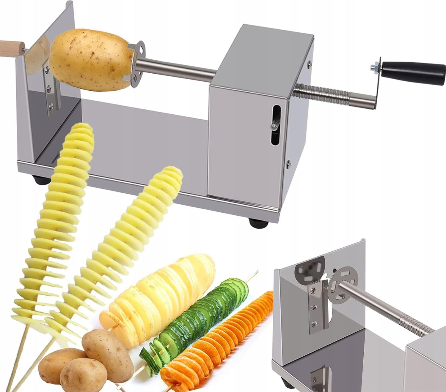 MACHINE FOR TWISTED PROFESSIONAL POTATO CHIPS STICKS 3 BLADES