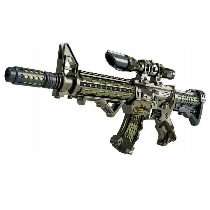 MACHINE GUN TOY INTERACTIVE WEAPON SOUND LED LIGHT Packaging status original