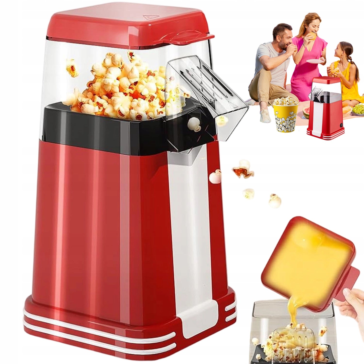 MACHINE HOMEMADE POPCORN MAKING MACHINE 1200W AUTOMATIC