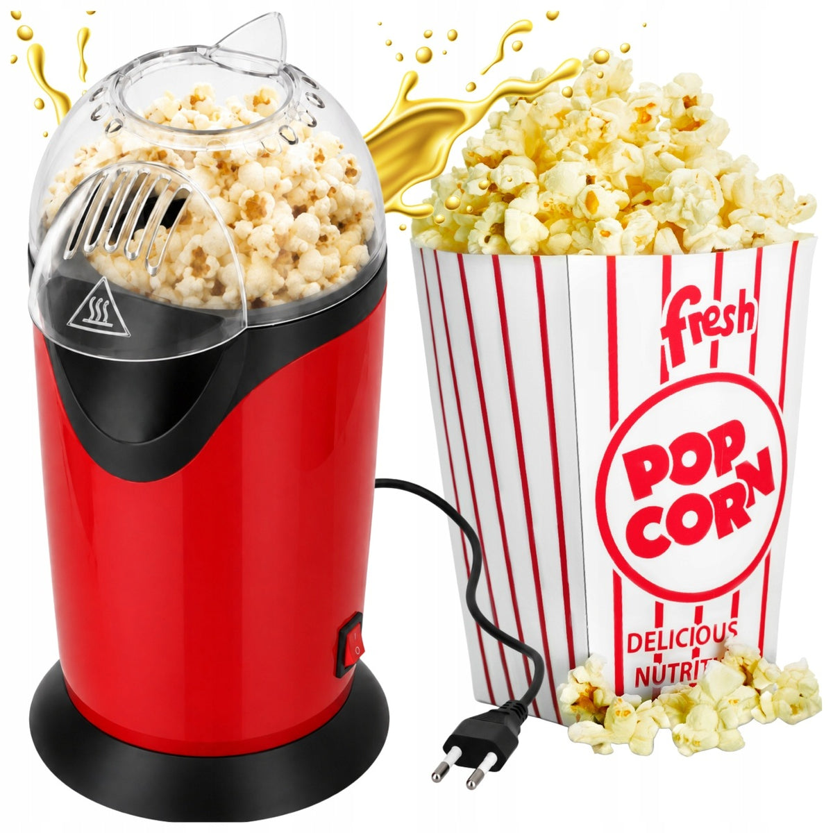 MACHINE POPCORN MAKING MACHINE HOME APPLIANCE RED 1200W