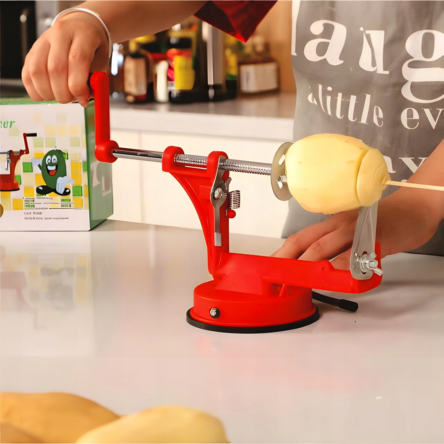 MACHINE POTATO SLICER VEGETABLE CHIPS TWISTED FRIES SPIRAL Packaging status original