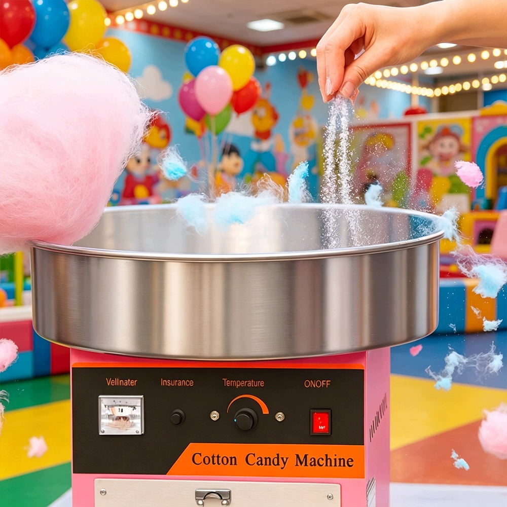 MACHINE SUGAR MACHINE PROFESSIONAL ELECTRIC 980W Dominant color pink