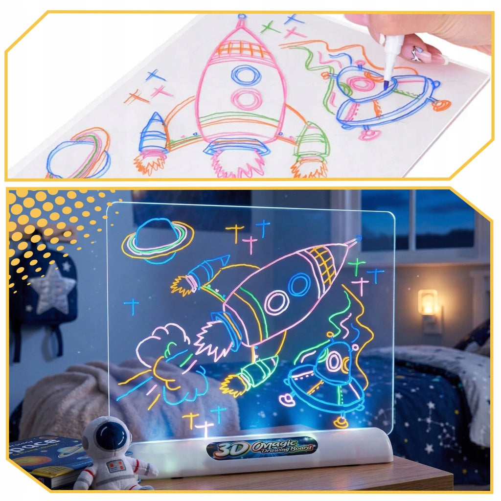 MAGIC 3D LED DRAWING BOARD BACKLIT GLOWING EDUCATIONAL Manufacturer code SA9800 KOSMOS