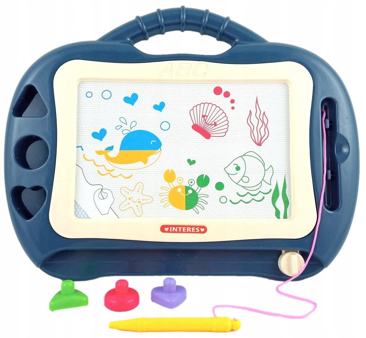 MAGIC DRAWING BOARD MAGNETIC BOARD COLORED STAMPS Kind magnetic