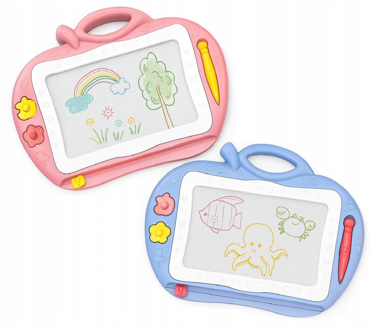 MAGIC DRAWING BOARD MAGNETIC BOARD COLORFUL STAMPS APPLE Kind dry-erasable