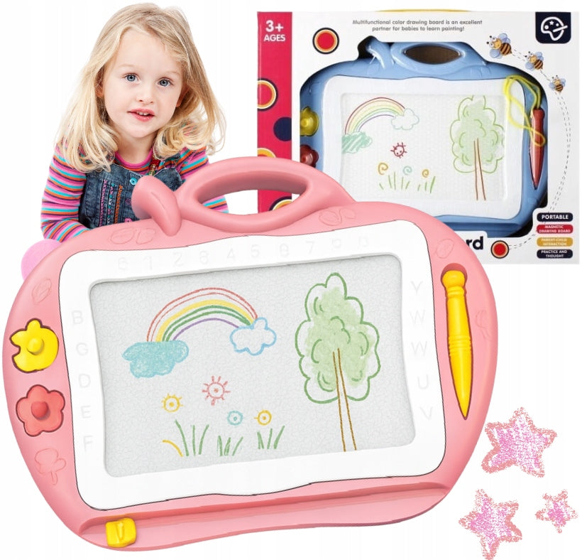 MAGIC DRAWING BOARD MAGNETIC BOARD COLORFUL STAMPS APPLE