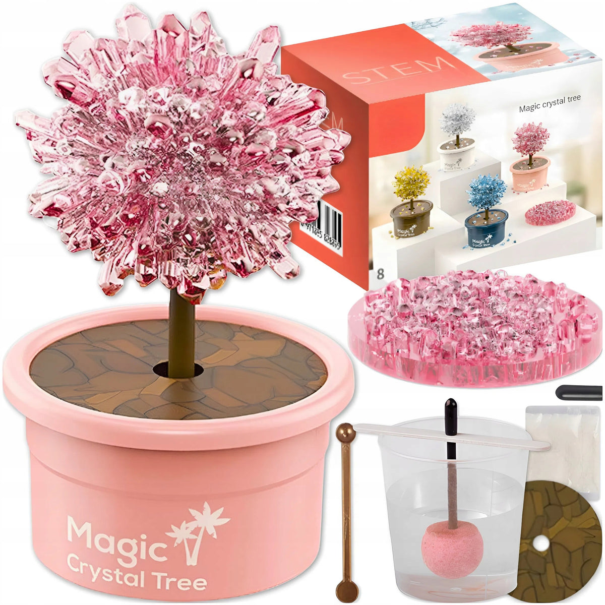 MAGIC TREE CRYSTAL BREEDING EXPERIENCE SET PINK GIFT Manufacturer code MAGICZNE DRZEWKO RÓŻOWE DLA DZIECI MEMFLOW