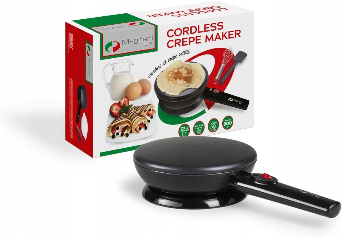 MAGNANI for Pancakes 20 cm 800 W pancake maker spatula whisk