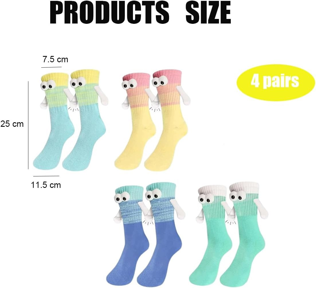 MAGNETIC 4 PAIRS COTTON COLORFUL FUN UNISEX Brand no brand