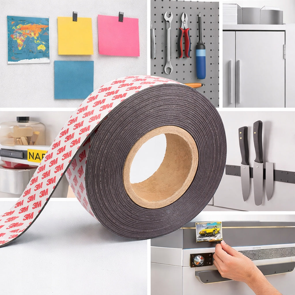 MAGNETIC ADHESIVE TAPE ON ROLL GLUE WITH GLUE 10m 3cm wide Packaging status original