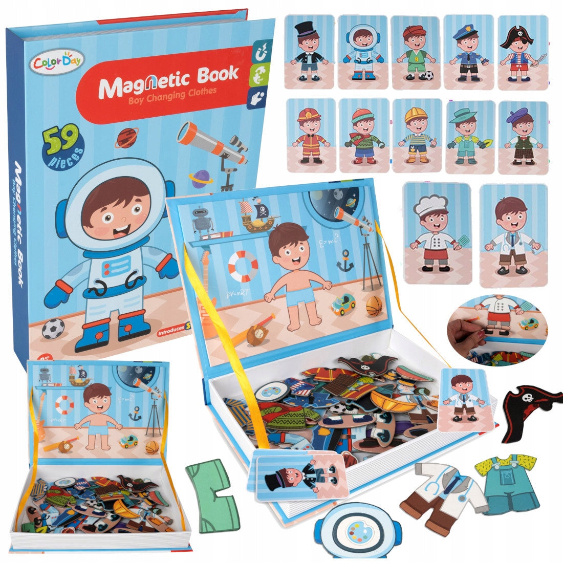 MAGNETIC BLOCKS PUZZLE MAGNETIC DRESSING DOLL MATCHING