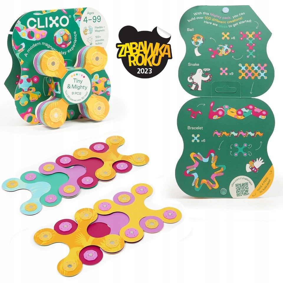 MAGNETIC BLOCKS THREE-DIMENSIONAL BUILDING EDUCATIONAL TOY CLIXO 9 EL Brand Clixo