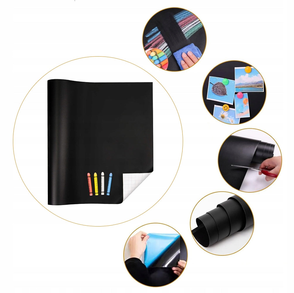 MAGNETIC BOARD SELF-ADHESIVE CHALK ON THE WALL 40X80 + CHALK + MAGNETS Brand no brand