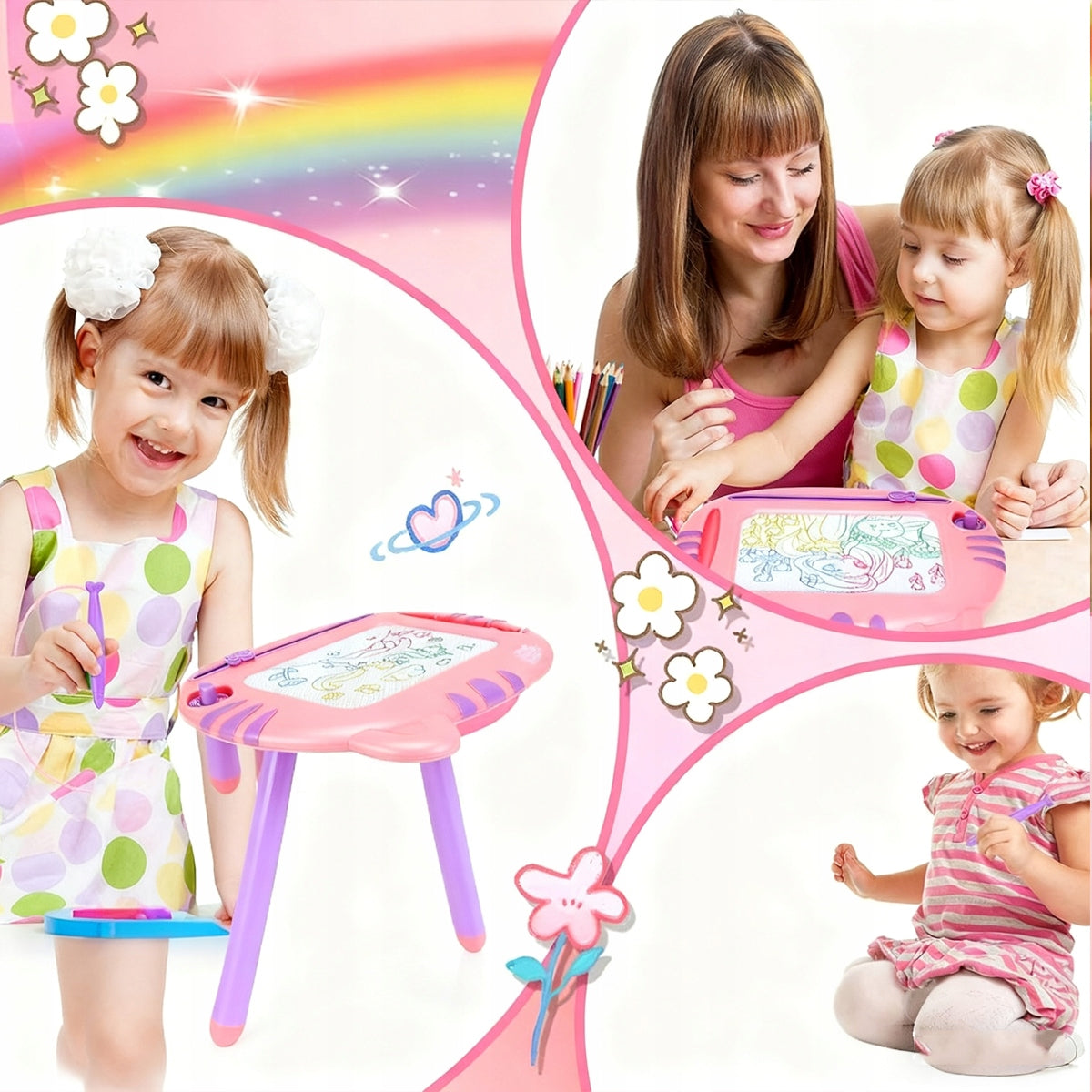 MAGNETIC BOARD for children 2in1 MAGIC DRAWING BOARD Drawing TABLE Product width 26 cm