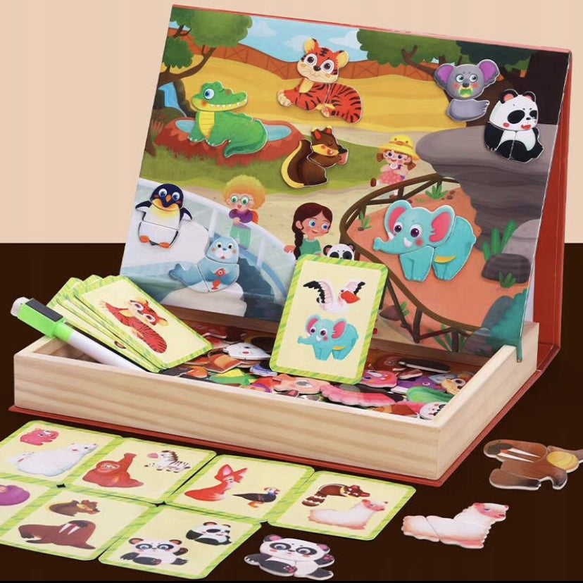 MAGNETIC BOARD magnets puzzle ANIMALS Brand NiceKids
