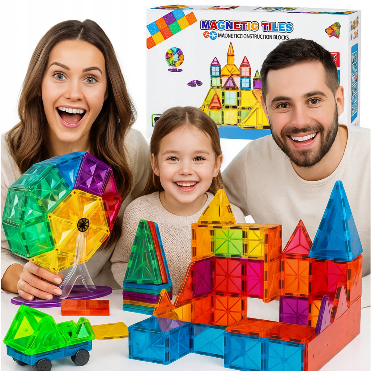 MAGNETIC BUILDING BLOCKS 3D EDUCATIONAL PUZZLE 106 el FOR CHILDREN