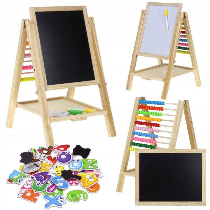 MAGNETIC CHALKBOARD WOODEN NUMBER LETTER ABACUS FOR MAGNET