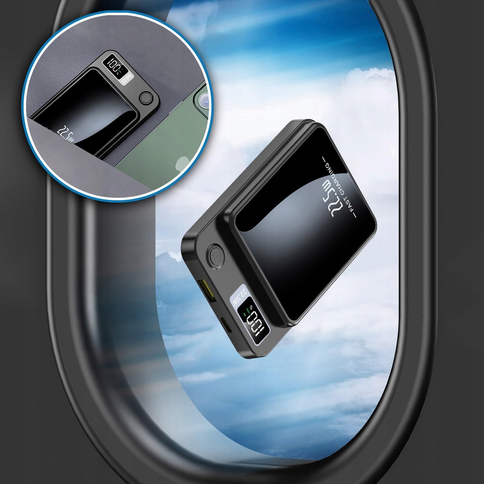 MAGNETIC CORDLESS POWERBANK 10000MAH CHARGING 22.5W FOR IPHONE PRO Packaging status original