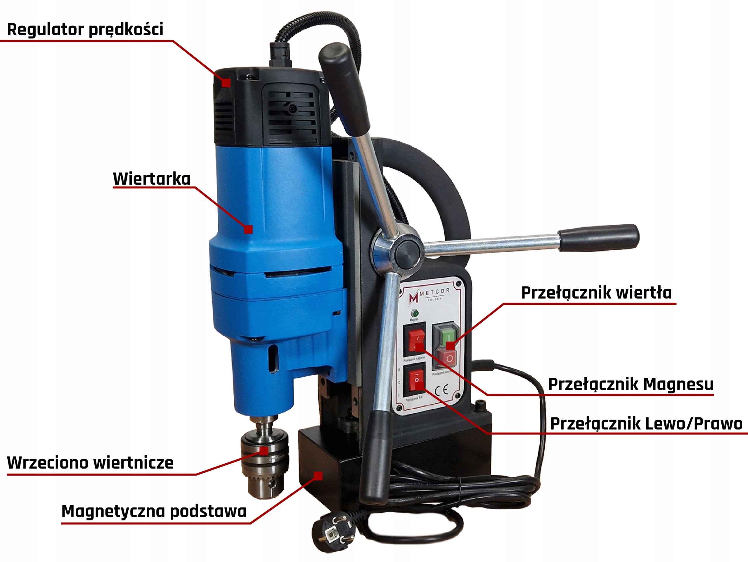 MAGNETIC DRILL COOLING TABLE CUTTER ELECTROMAGNETIC MAGNET Brand Metcor