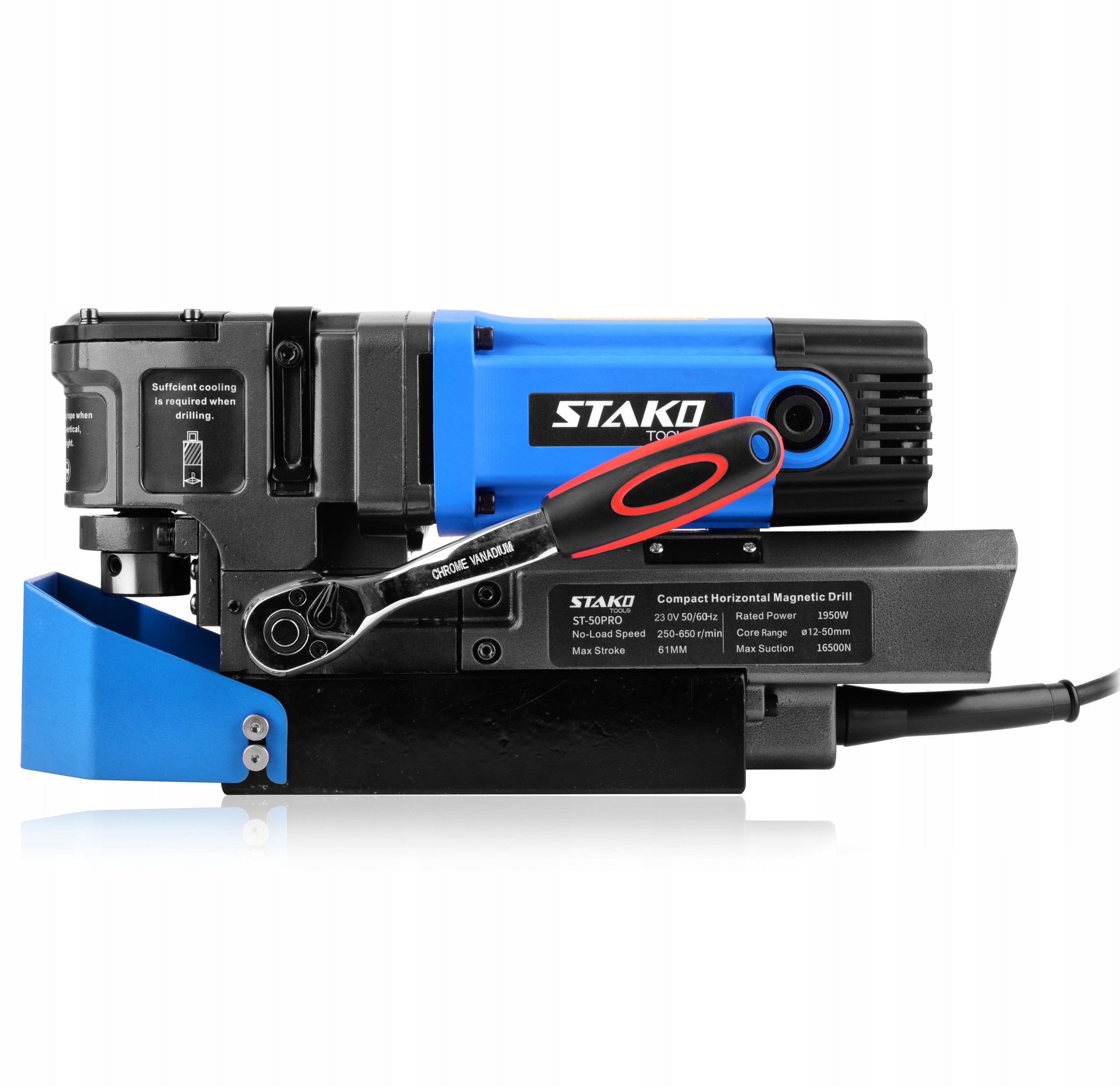 MAGNETIC DRILL SMALL LIGHT LOW PROFILE FI 50MM 1950W 10KG STAKO Packaging status original