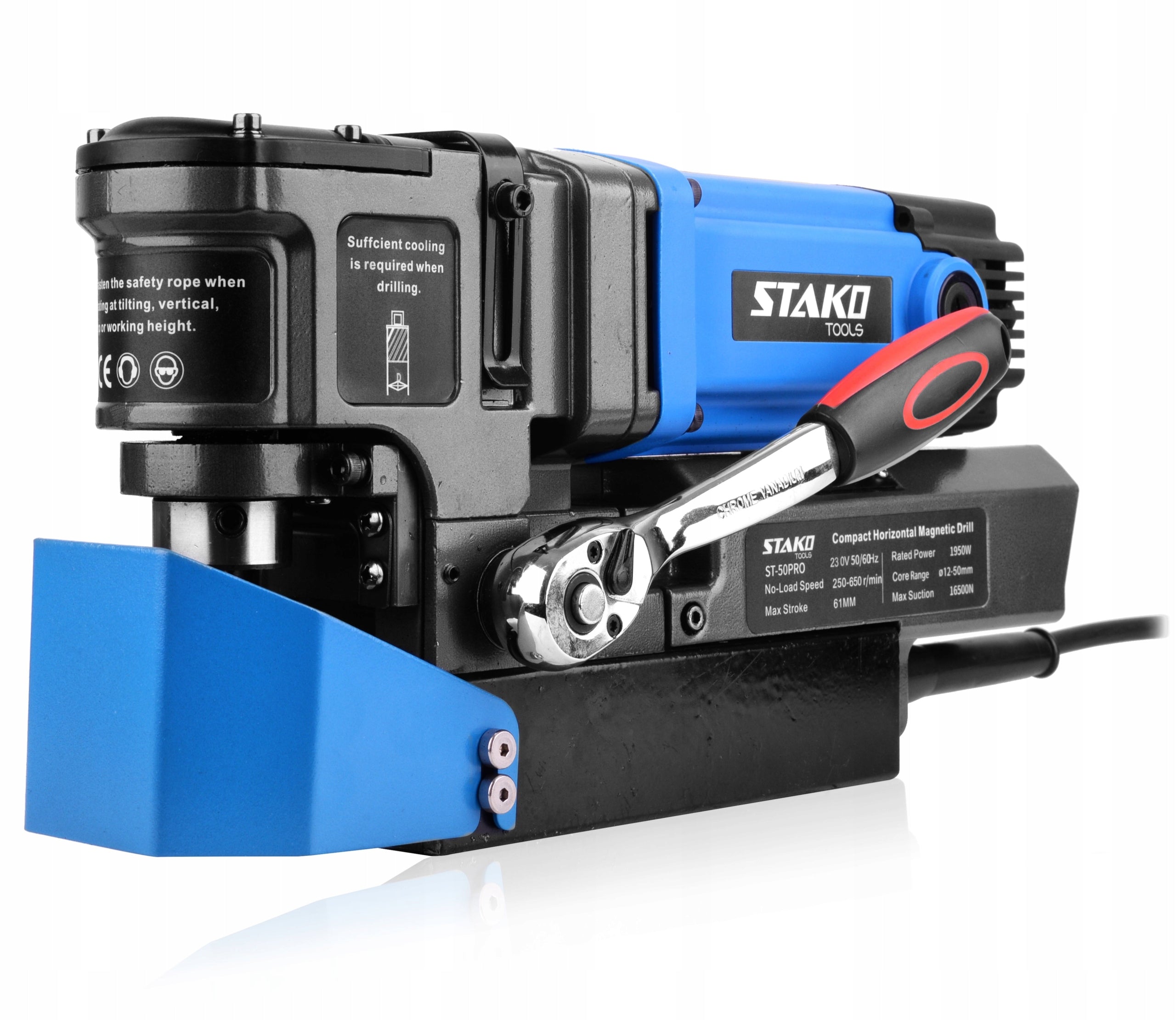 MAGNETIC DRILL SMALL LIGHT LOW PROFILE FI 50MM 1950W 10KG STAKO