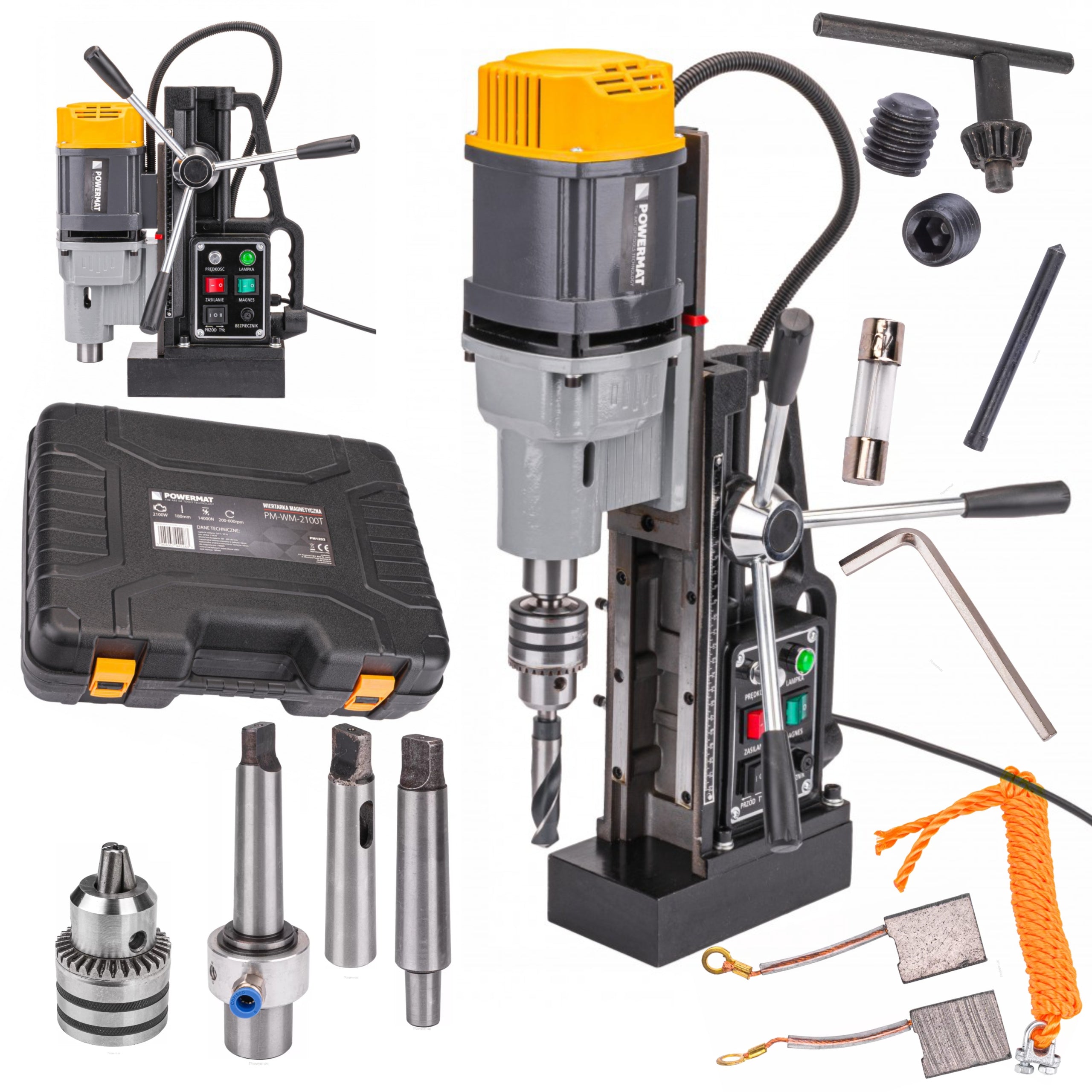 MAGNETIC DRILL TAP 2100W 230v 14000 N 50MM MT3 MT2 STRONG