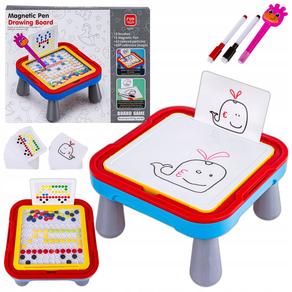 MAGNETIC EDUCATIONAL BOARD Erasable for Drawing Pens Pen