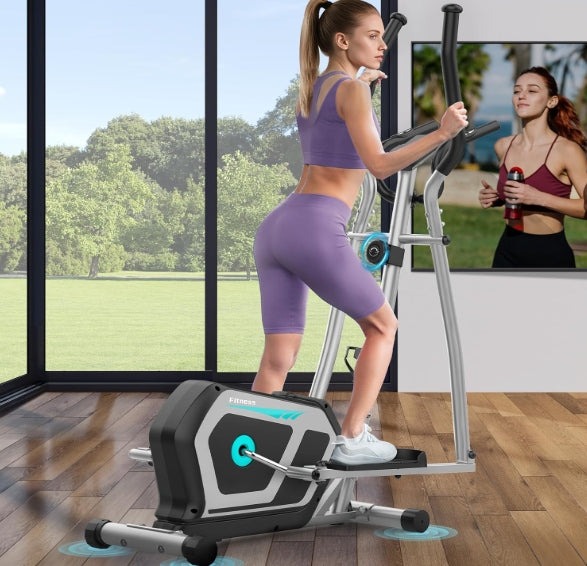 MAGNETIC ELLIPTICAL CROSS TRAINER FOR HOME EXERCISES 3 IN 1 16 LEVELS DISPLAY Manufacturer code ABB250205-SL-BT