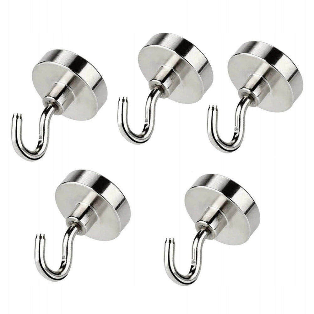 MAGNETIC HOOK 20x7mm MAGNET HANGER HUNTER, LIFTING CAPACITY 16KG - 5PCS