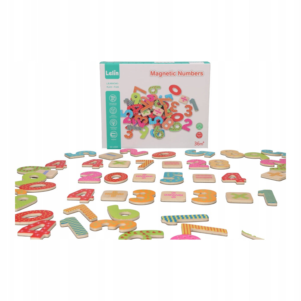 MAGNETIC NUMBERS for magnetic board WOOD Learning to count