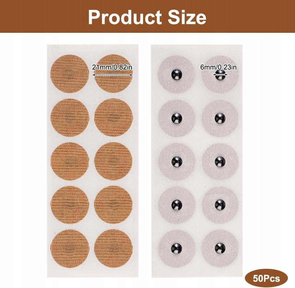 MAGNETIC PATCHES FOR ACUPRESSURE 21MM SET OF 50 MAGNETS Brand no brand
