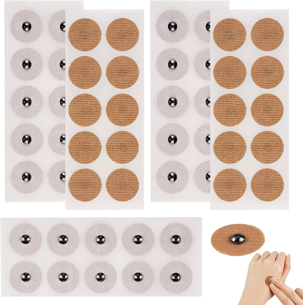 MAGNETIC PATCHES FOR ACUPRESSURE 21MM SET OF 50 MAGNETS