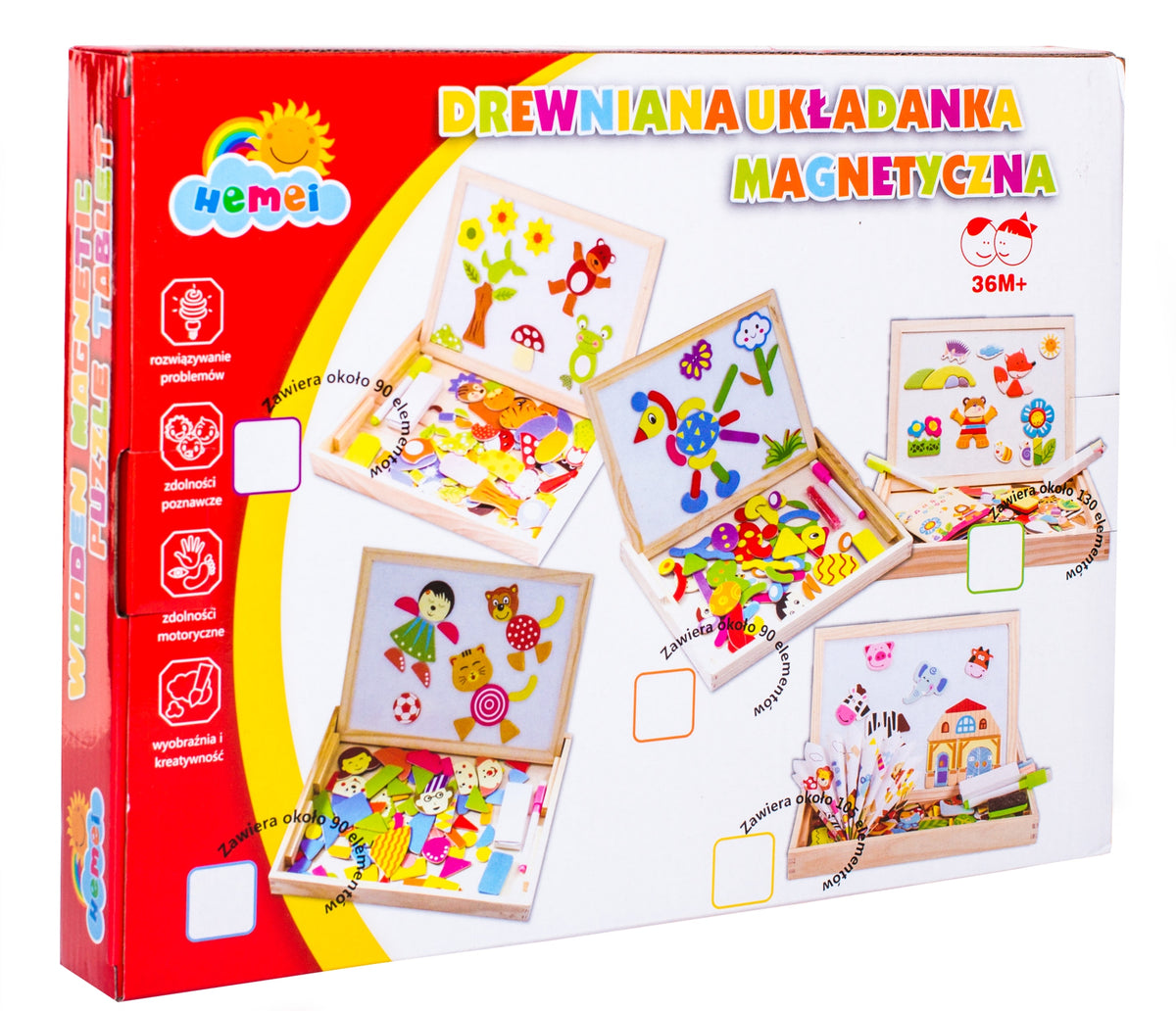 MAGNETIC PUZZLE wooden chalkboard MAGNETS animals farm Packaging status original