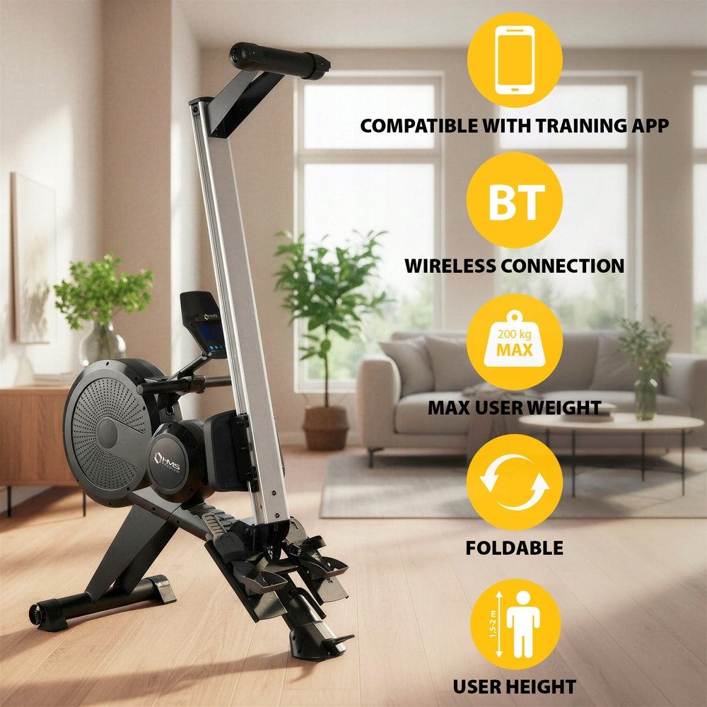 MAGNETIC ROWING MACHINE FOR FITNESS EXERCISES HMS Brand HMS
