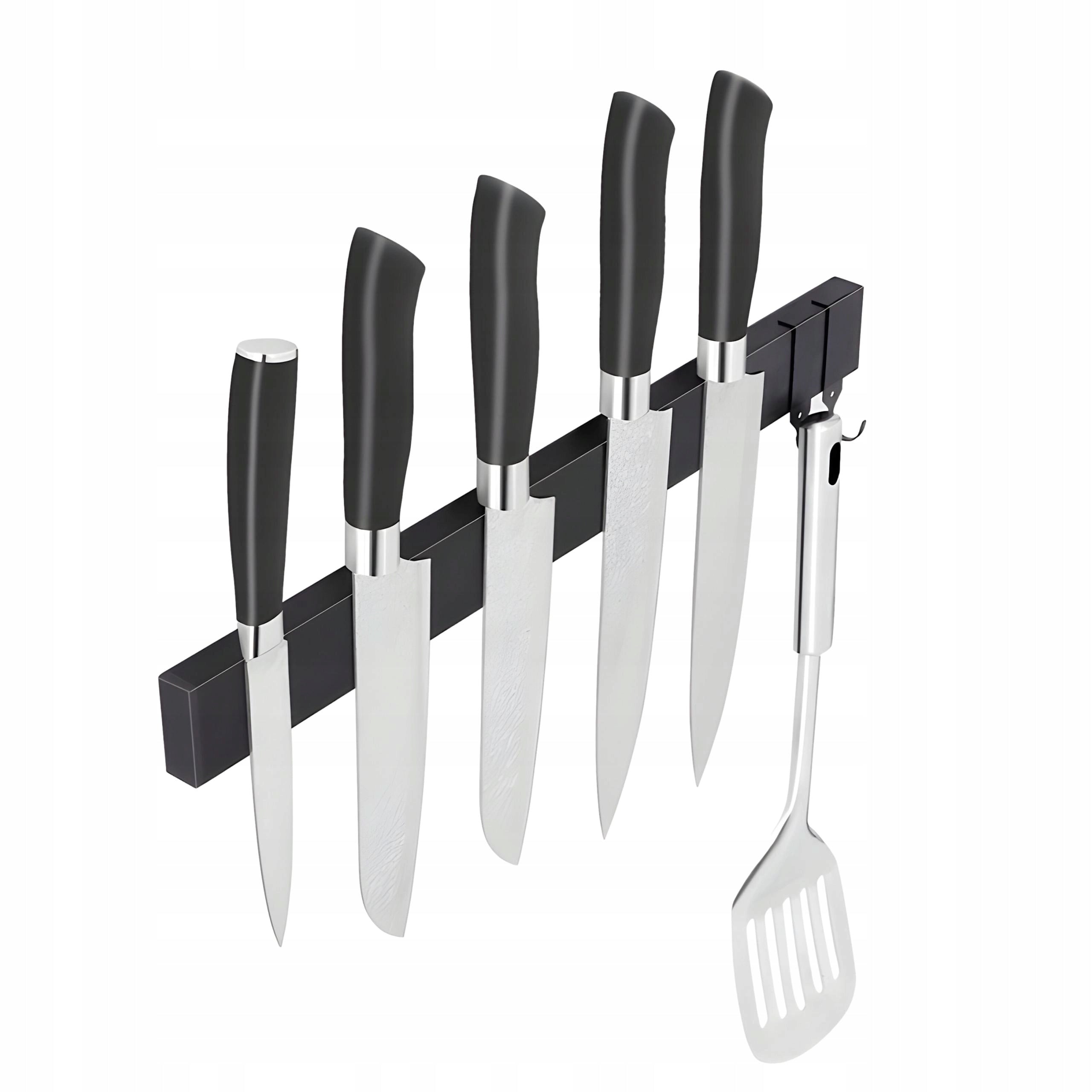 MAGNETIC STRIP FOR KNIVES WRENCHES TOOLS 40CM BLACK SELF-ADHESIVE